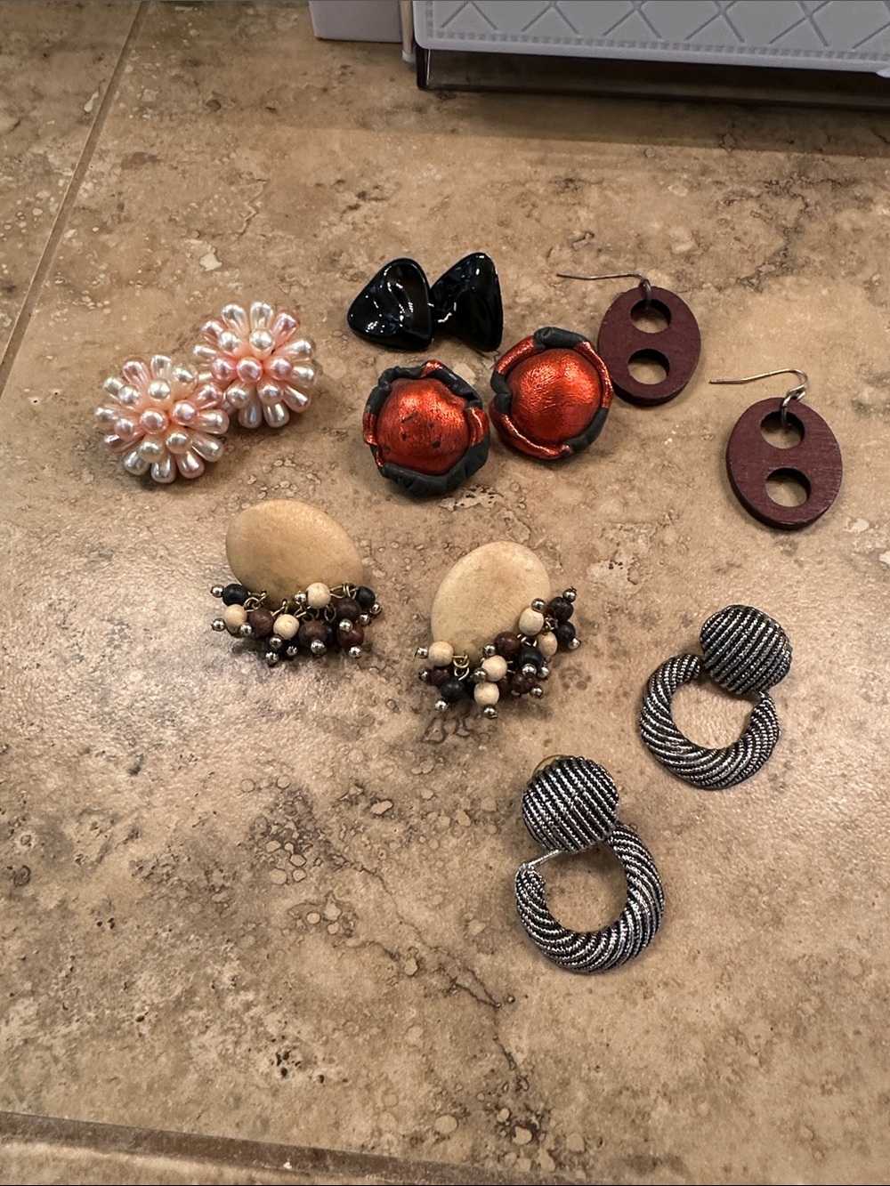 Pierced earrings. Various